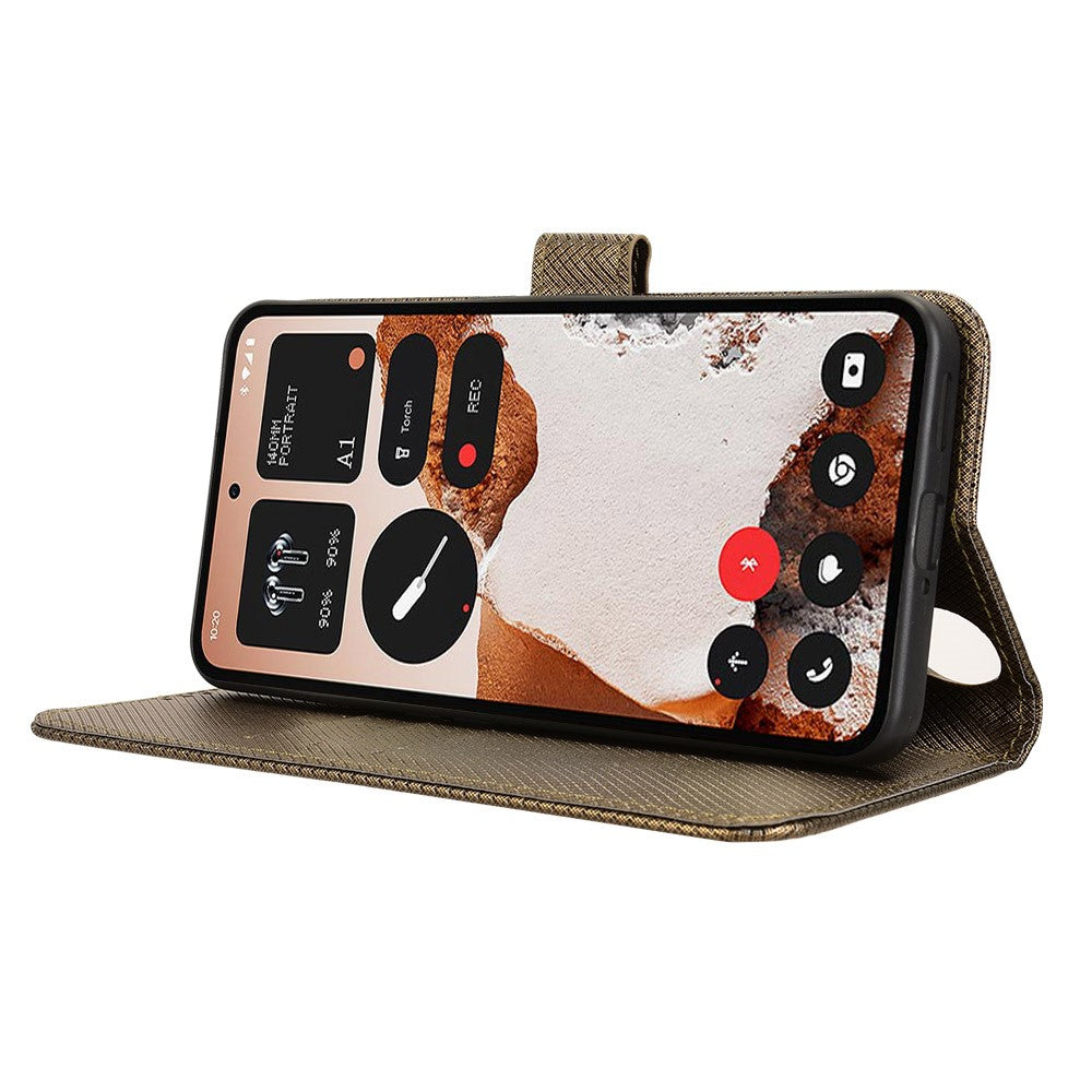 For Nothing CMF Phone 2 Pro Leather Wallet Case with Strap Diamond Texture Phone Cover