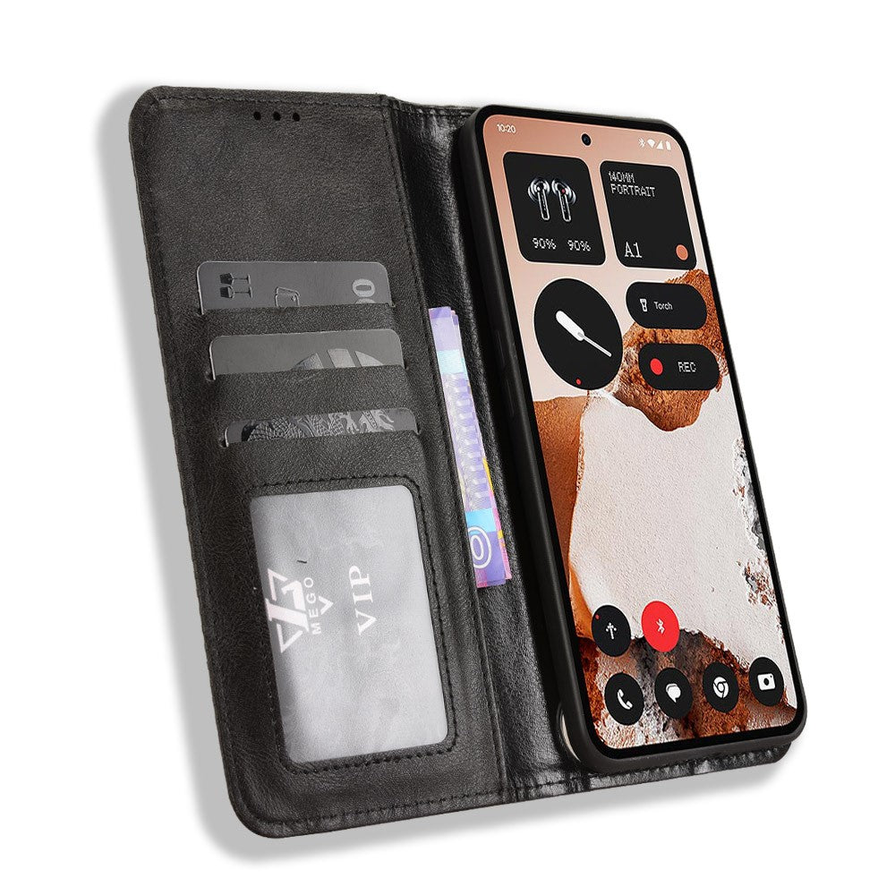 Nothing CMF Phone 2 Pro Wallet-Handyhülle – Aus strapazierfähigem PU-Leder, mit Standfunktion & integriertem Portemonnaie
