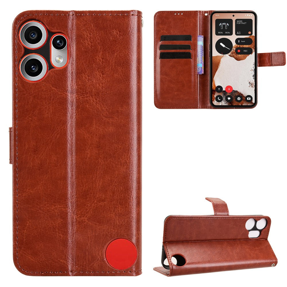 Nothing CMF Phone 2 Pro Wallet-Handyhülle – Aus strukturiertem Leder