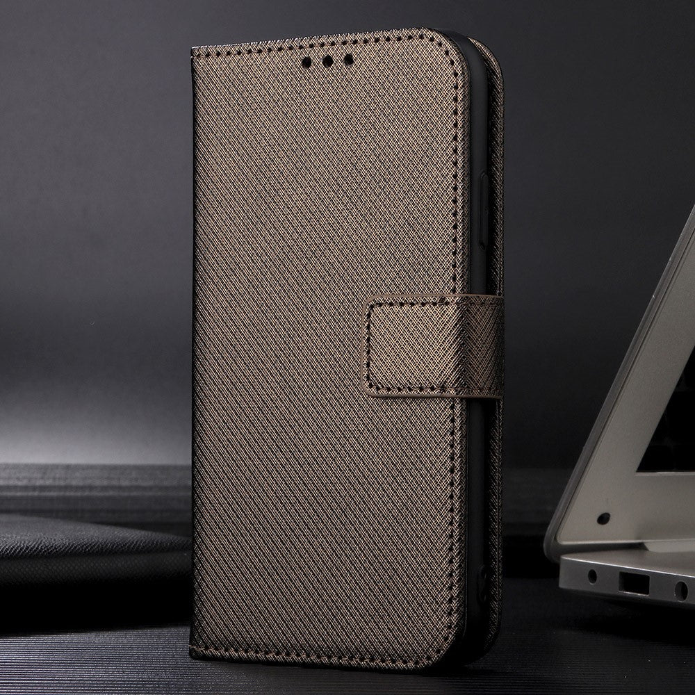 For Honor 400 5G (Global) Leather Wallet Case with Strap Diamond Texture Phone Cover
