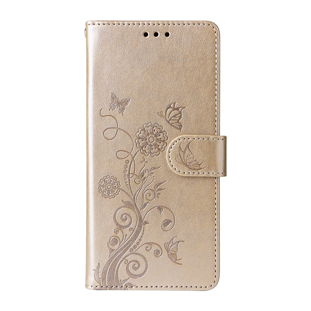 For iPhone 18 Pro Max / 17 Pro Max Leather Case Butterfly Floral Imprint Wallet Stand Cover