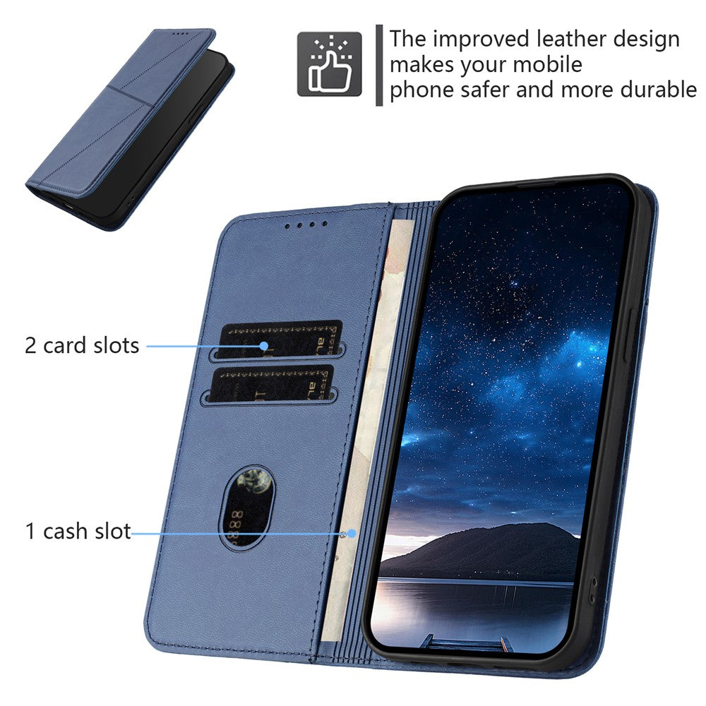 For Honor 400 Lite 5G Wallet Case Magnetic Closure Leather Flip Phone Cover with Stand