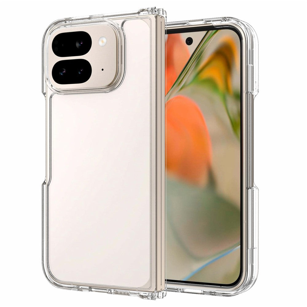 For Google Pixel 10 Pro Fold Case TPU + Acrylic Clear Phone Cover, Integrated Design