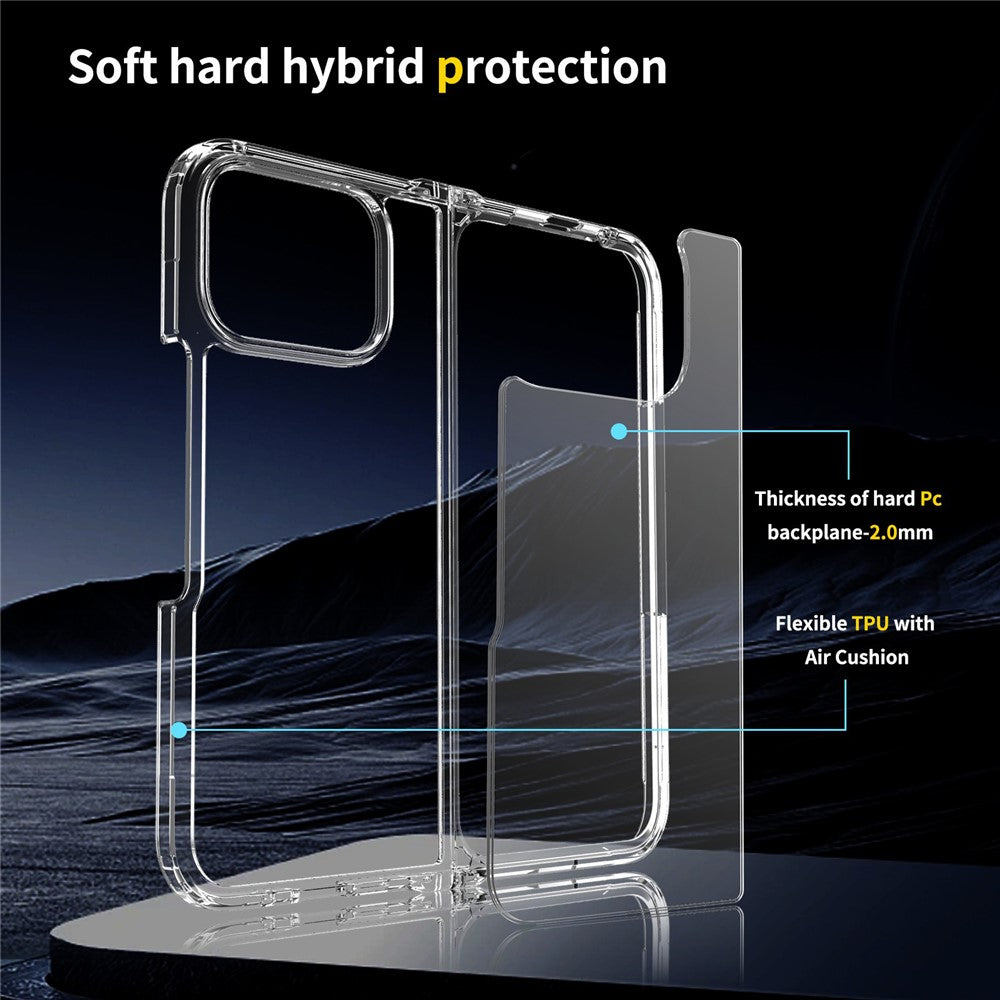 For Google Pixel 10 Pro Fold Case TPU + Acrylic Clear Phone Cover, Integrated Design