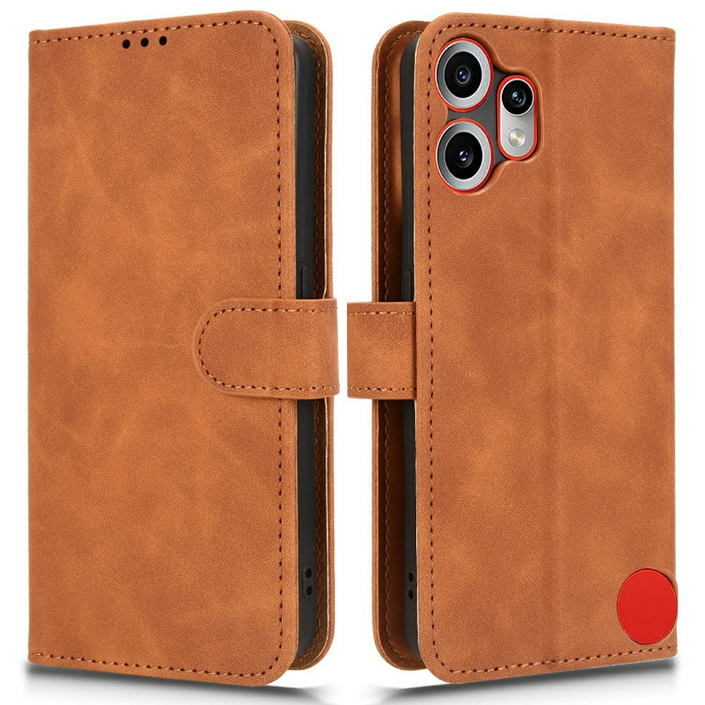 For Nothing CMF Phone 2 Pro Leather Case Skin Feel Anti Drop Wallet Flip Phone Cover