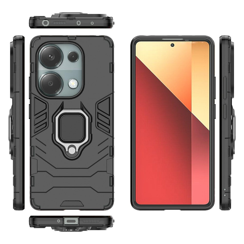 For Xiaomi Redmi Note 14S 4G Case PC + TPU Protective Phone Cover with Ring Kickstand