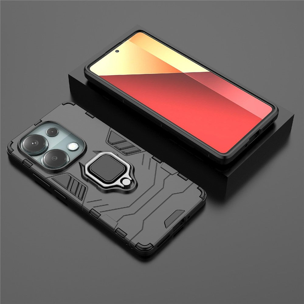 For Xiaomi Redmi Note 14S 4G Case PC + TPU Protective Phone Cover with Ring Kickstand