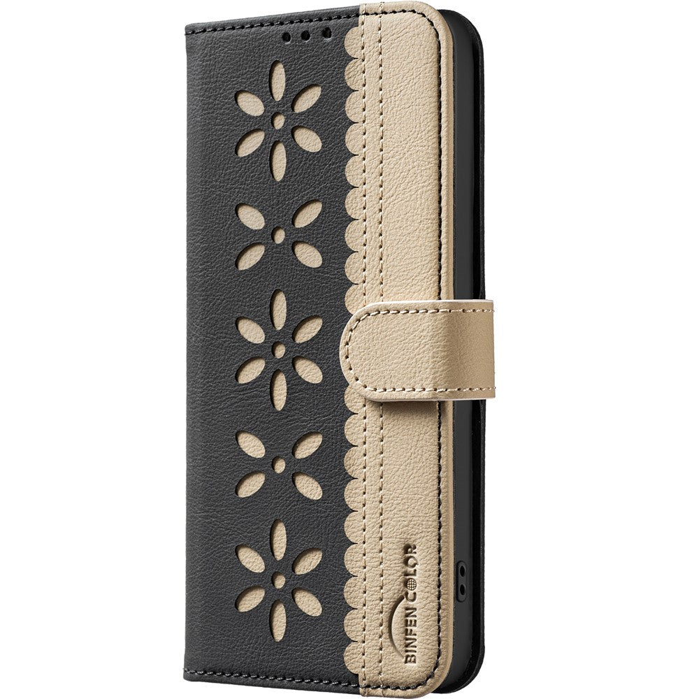 For Xiaomi Poco F7 5G  /  Redmi Turbo 4 Pro 5G Leather Case BINFEN COLOR BF36 Floral Pattern Phone Cover RFID Blocking Wallet Stand