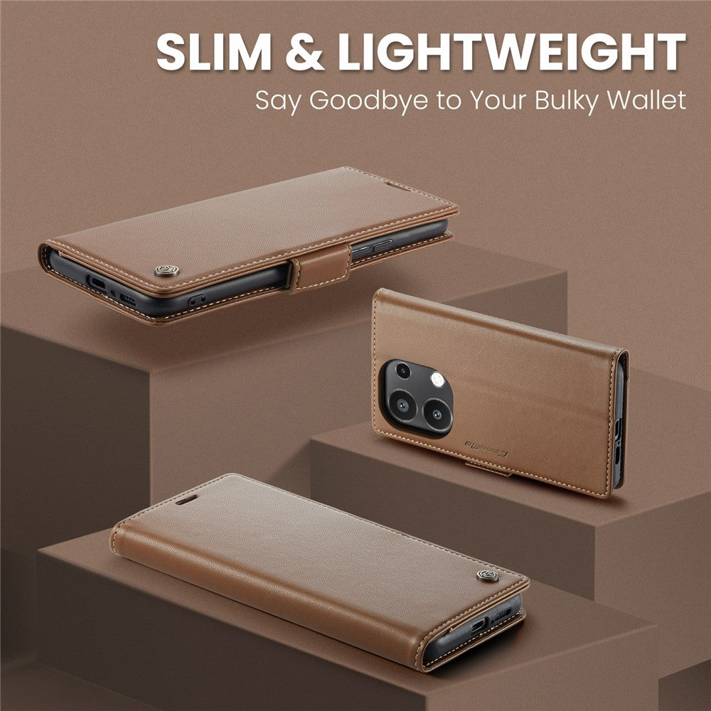 CASEME For Xiaomi Redmi Note 13 4G Case  023 Series RFID Blocking Leather Wallet Stand Phone Cover