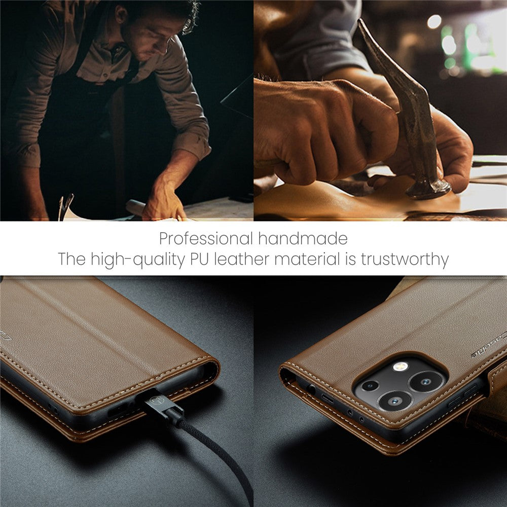 CASEME For Xiaomi Redmi Note 13 4G Case  023 Series RFID Blocking Leather Wallet Stand Phone Cover