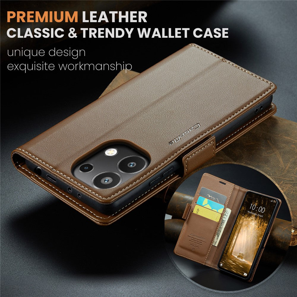CASEME For Xiaomi Redmi Note 13 4G Case  023 Series RFID Blocking Leather Wallet Stand Phone Cover