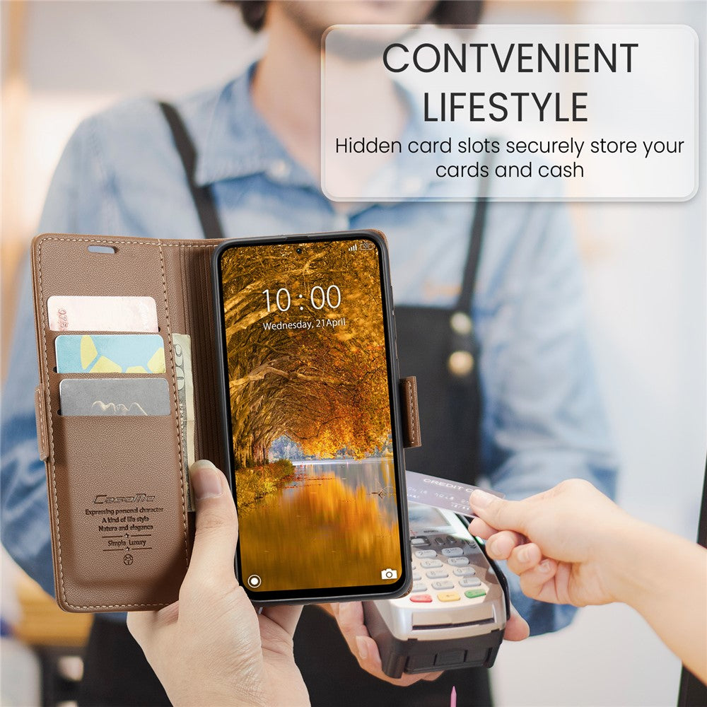 CASEME For Xiaomi Redmi Note 13 Pro 4G Case  023 Series RFID Blocking Leather Wallet Stand Phone Cover