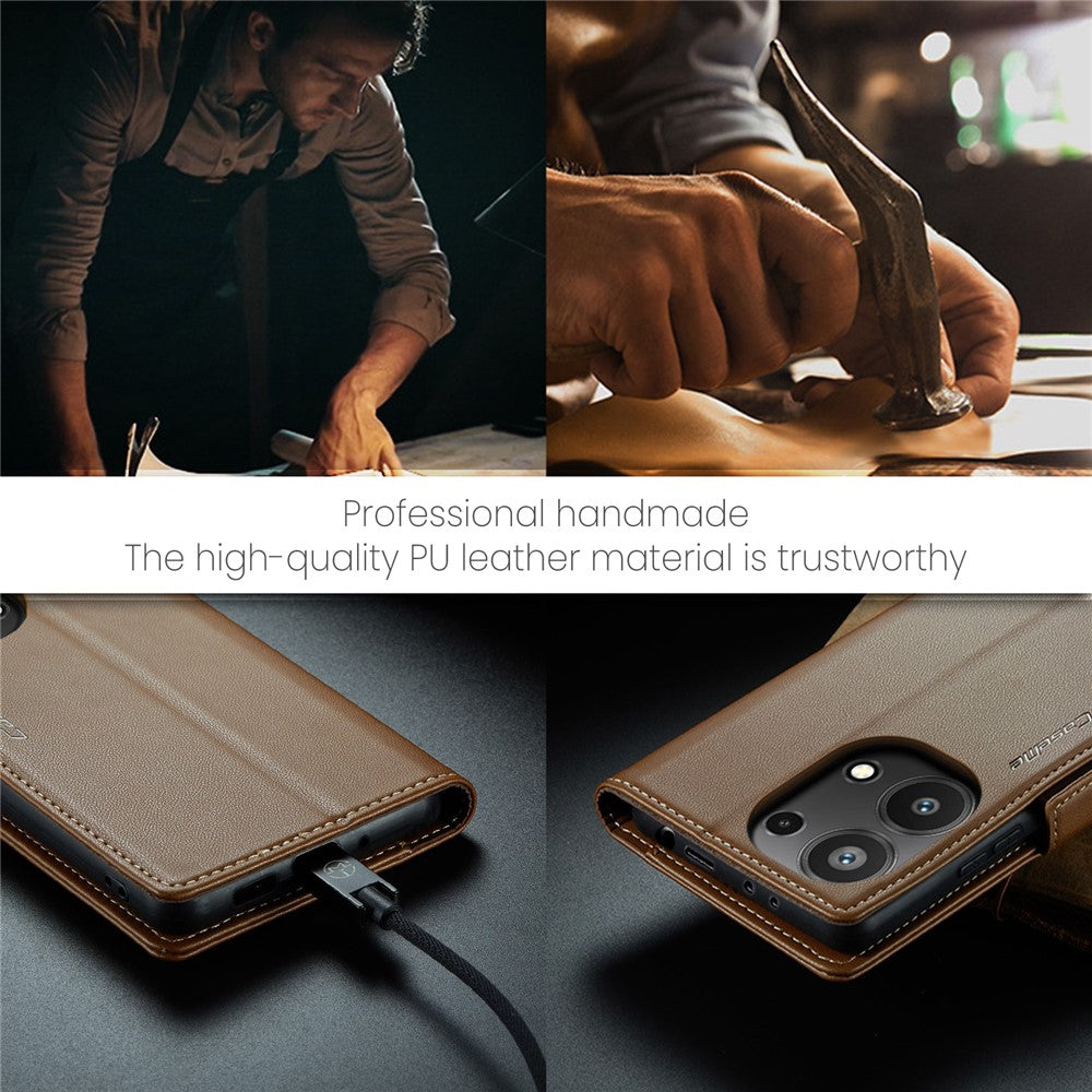 CASEME For Xiaomi Redmi Note 13 Pro 4G Case  023 Series RFID Blocking Leather Wallet Stand Phone Cover