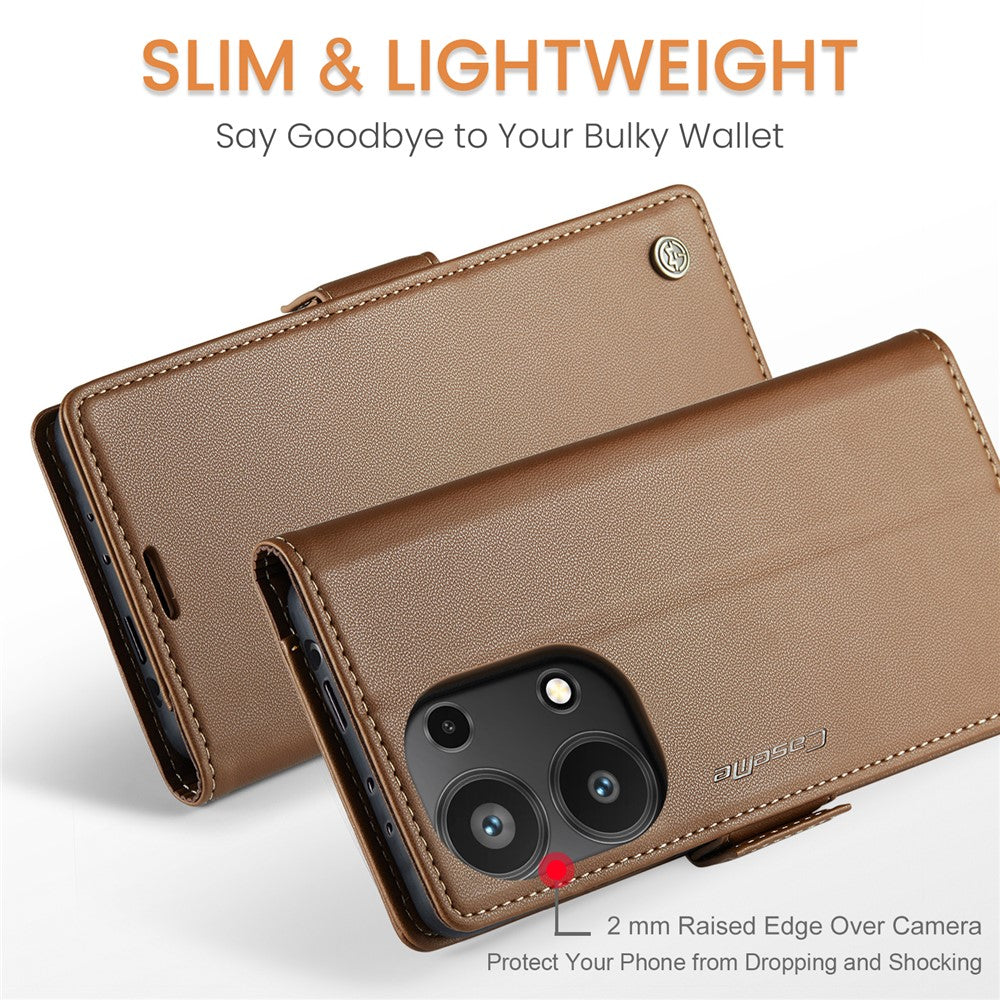 CASEME For Xiaomi Redmi Note 13 Pro 4G Case  023 Series RFID Blocking Leather Wallet Stand Phone Cover