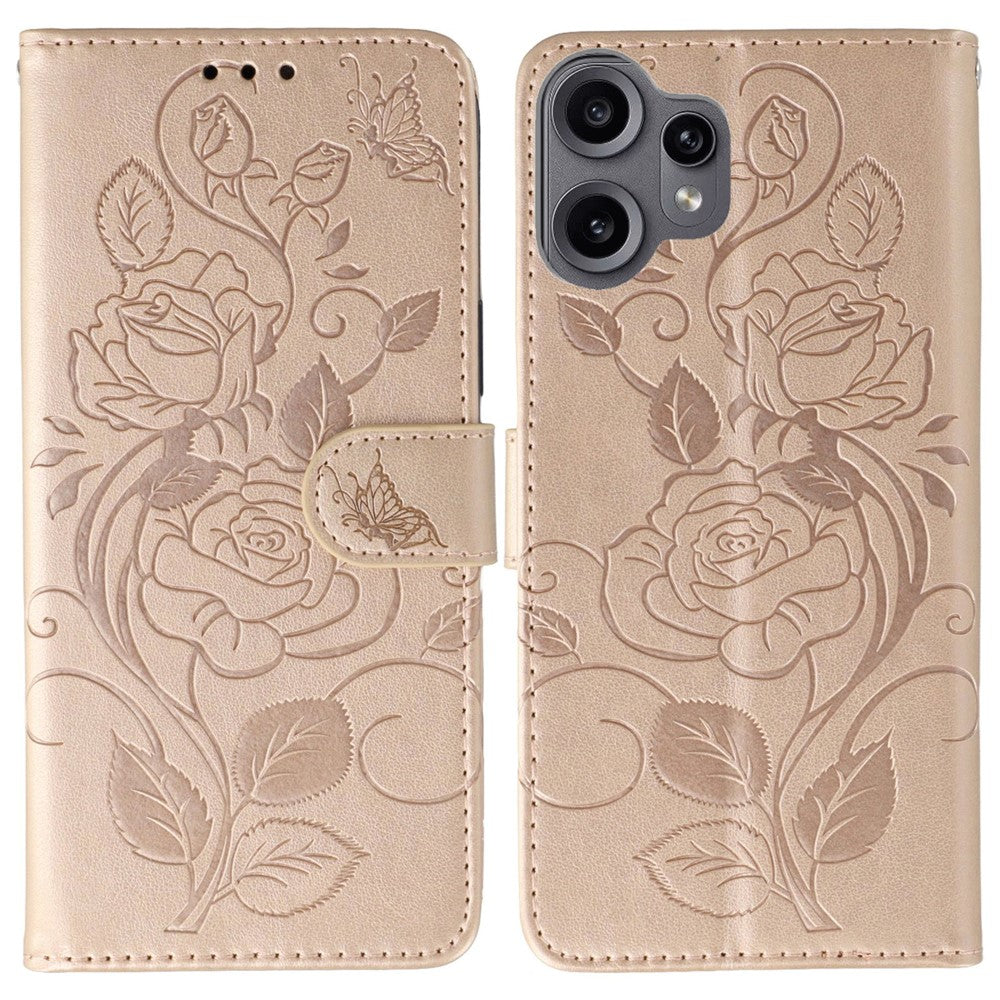 Nothing CMF Phone 2 Pro Wallet-Handyhülle – Aus PU-Leder mit Rosen- & Schmetterlingsmuster