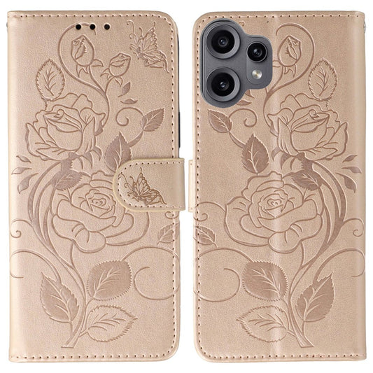 Nothing CMF Phone 2 Pro Wallet-Handyhülle – Aus PU-Leder mit Rosen- & Schmetterlingsmuster