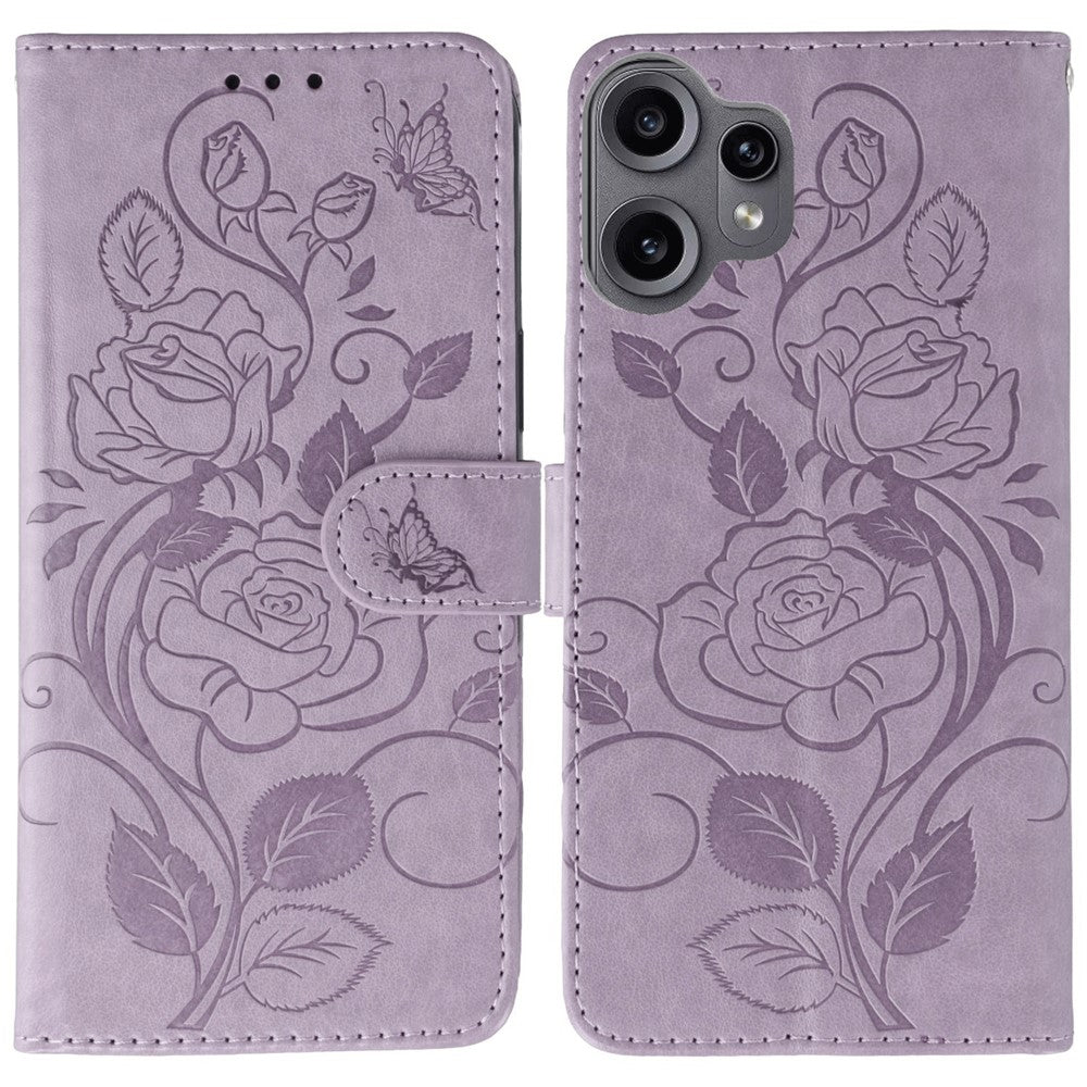 Nothing CMF Phone 2 Pro Wallet-Handyhülle – Aus PU-Leder mit Rosen- & Schmetterlingsmuster