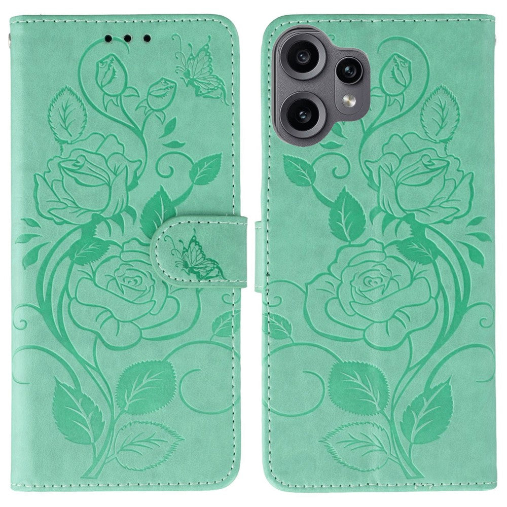 Nothing CMF Phone 2 Pro Wallet-Handyhülle – Aus PU-Leder mit Rosen- & Schmetterlingsmuster
