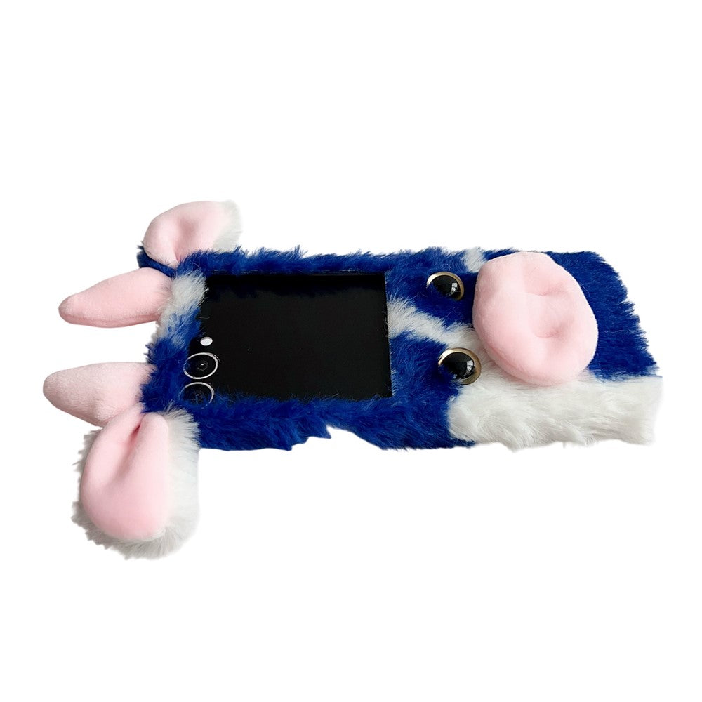 For Samsung Galaxy Z Flip7 5G Case Plush Cow Hard PC Protective Phone Cover