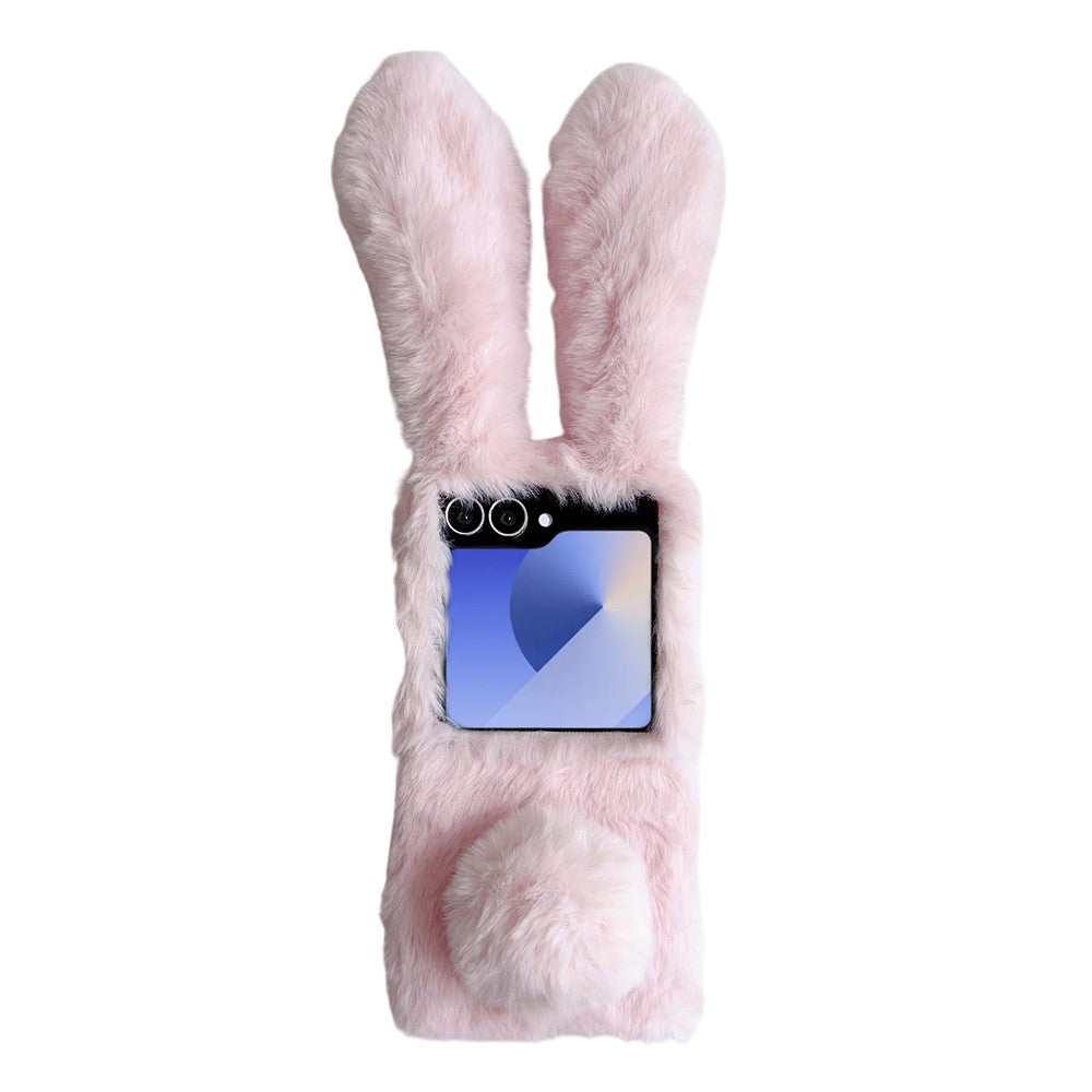 Galaxy Z Flip7 5G Plüsch-Hülle mit Hasenohren für Winter