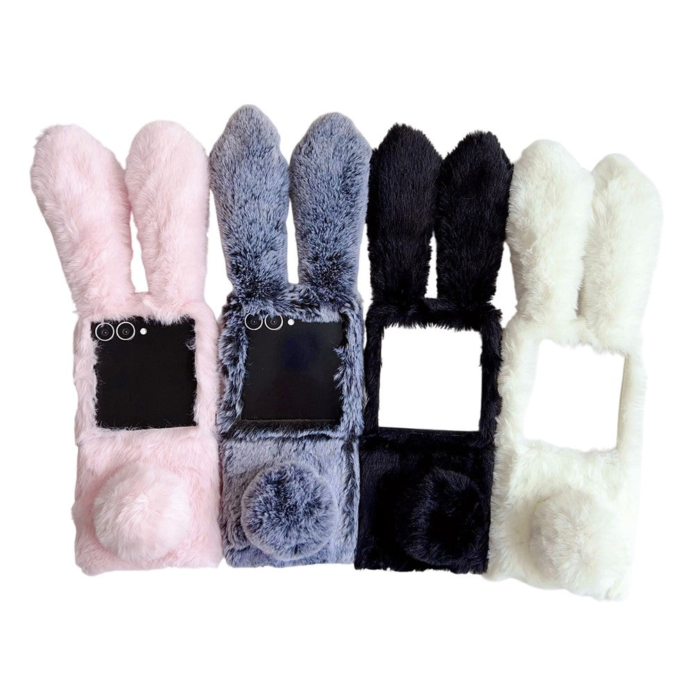Galaxy Z Flip7 5G Plüsch-Hülle mit Hasenohren für Winter