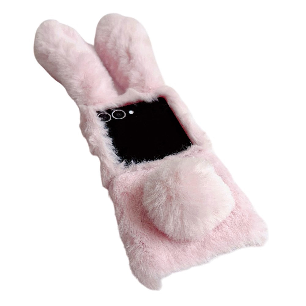 Galaxy Z Flip7 5G Plüsch-Hülle mit Hasenohren für Winter