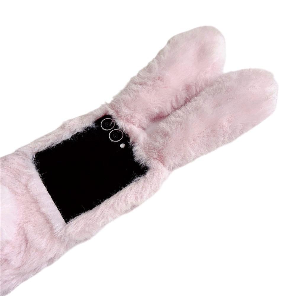 Galaxy Z Flip7 5G Plüsch-Hülle mit Hasenohren für Winter