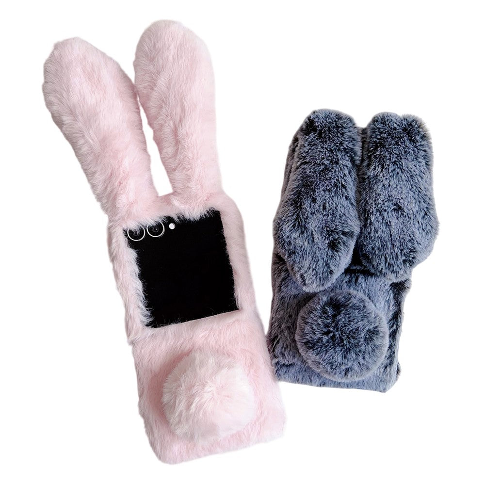 Galaxy Z Flip7 5G Plüsch-Hülle mit Hasenohren für Winter