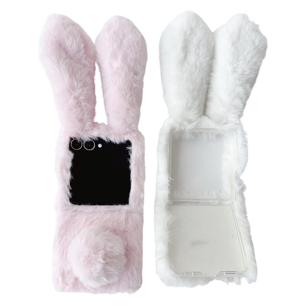 Galaxy Z Flip7 5G Plüsch-Hülle mit Hasenohren für Winter