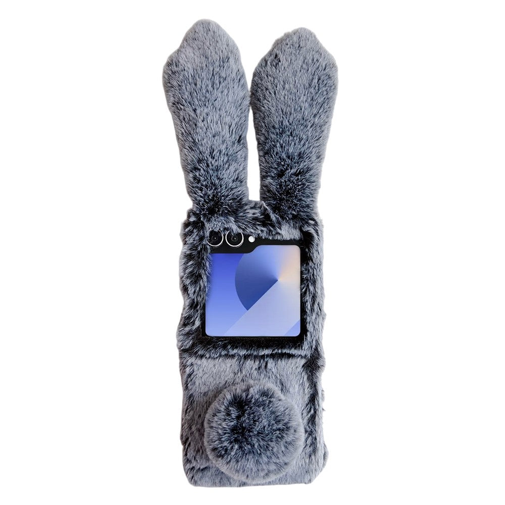 Galaxy Z Flip7 5G Plüsch-Hülle mit Hasenohren für Winter