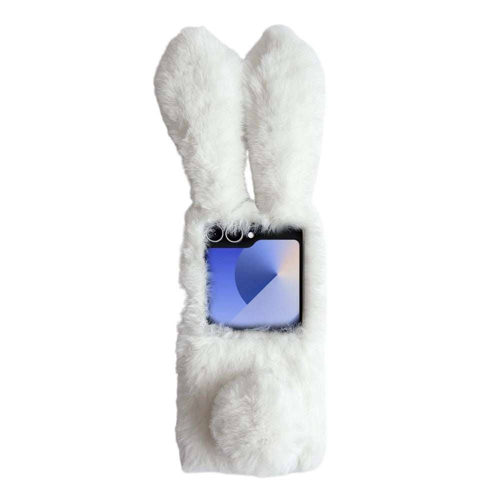 Galaxy Z Flip7 5G Plüsch-Hülle mit Hasenohren für Winter