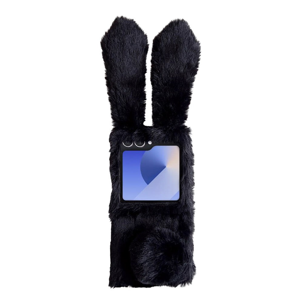 Galaxy Z Flip7 5G Plüsch-Hülle mit Hasenohren für Winter