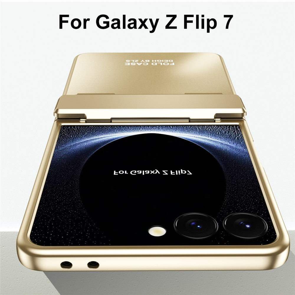 For Samsung Galaxy Z Flip7 5G Case Electroplating Hard PC Protective Phone Cover with Screen Protector