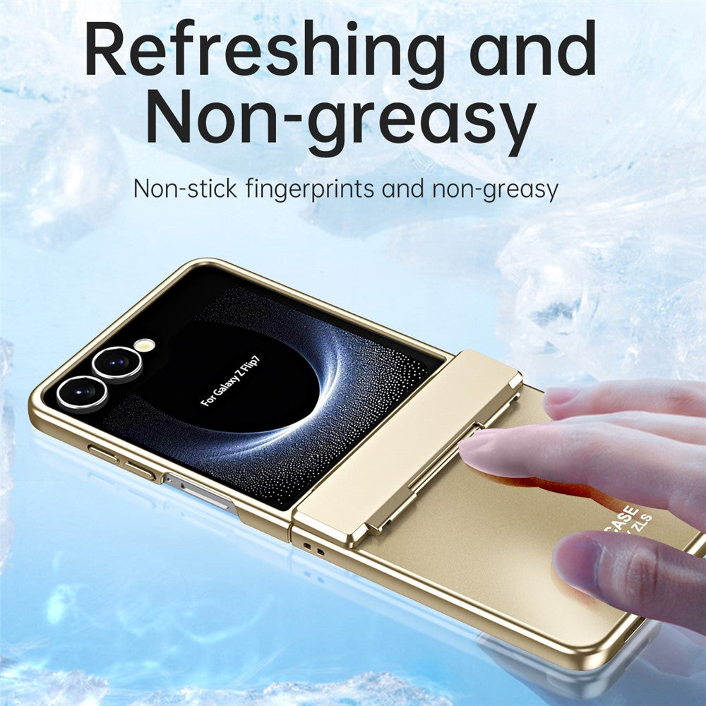 For Samsung Galaxy Z Flip7 5G Case Electroplating Hard PC Protective Phone Cover with Screen Protector