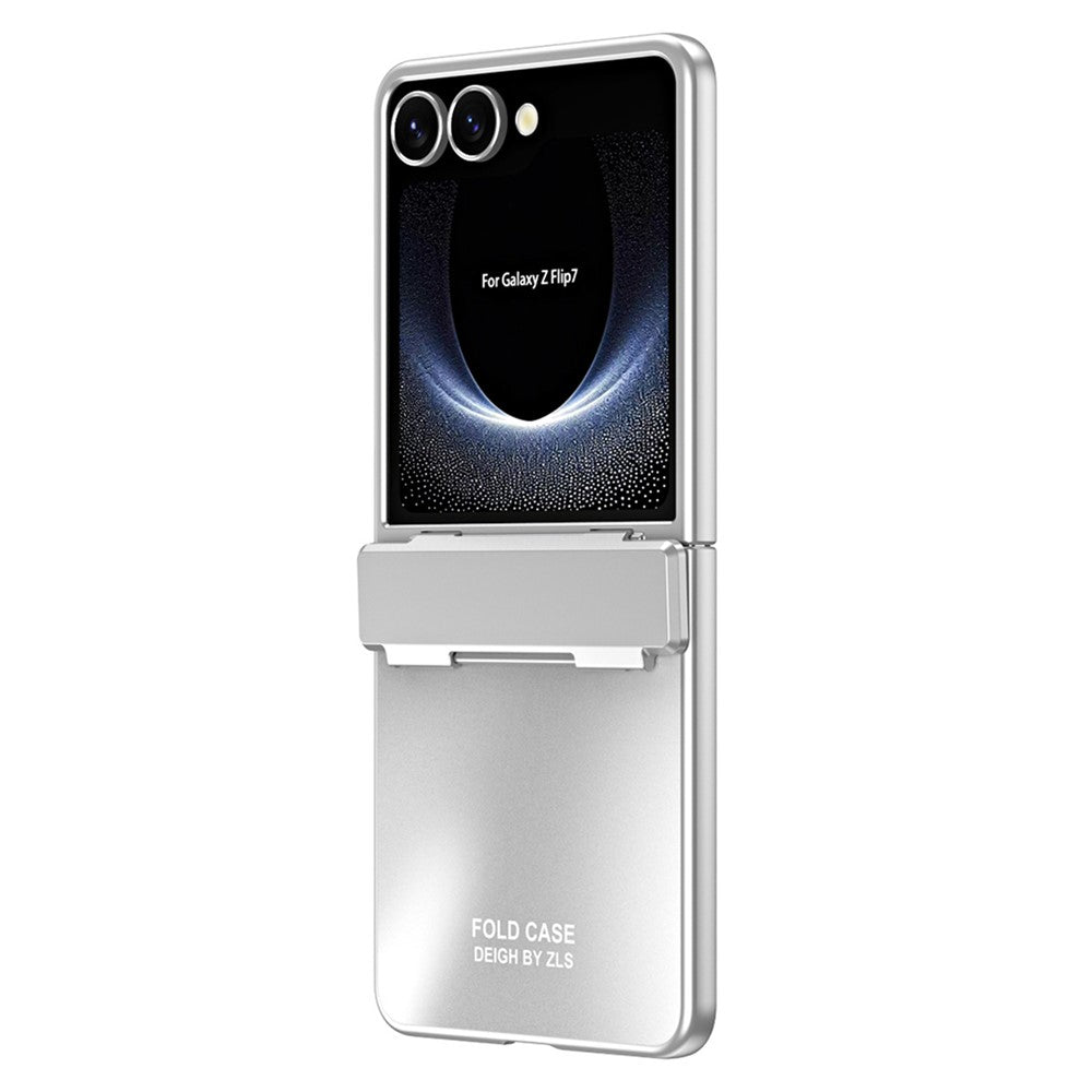 For Samsung Galaxy Z Flip7 5G Case Electroplating Hard PC Protective Phone Cover with Screen Protector