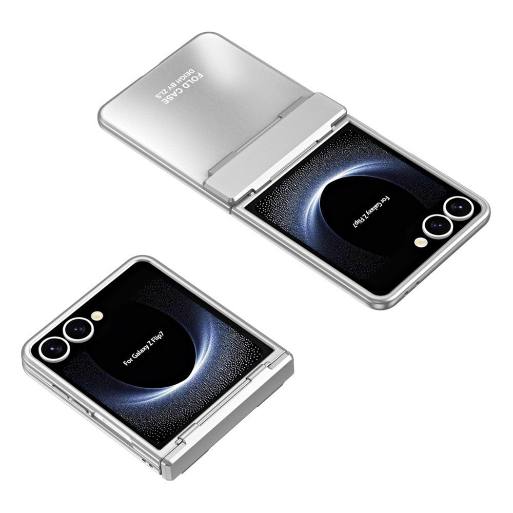 For Samsung Galaxy Z Flip7 5G Case Electroplating Hard PC Protective Phone Cover with Screen Protector