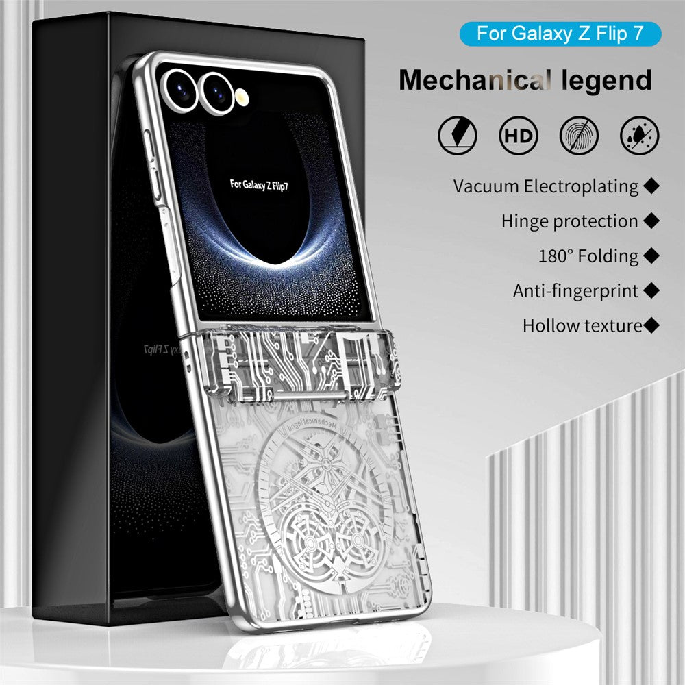Galaxy Z Flip7 5G Mechanical Legend Series Schutzhülle – Robust, mit Schutzfolie aus gehärtetem Glas