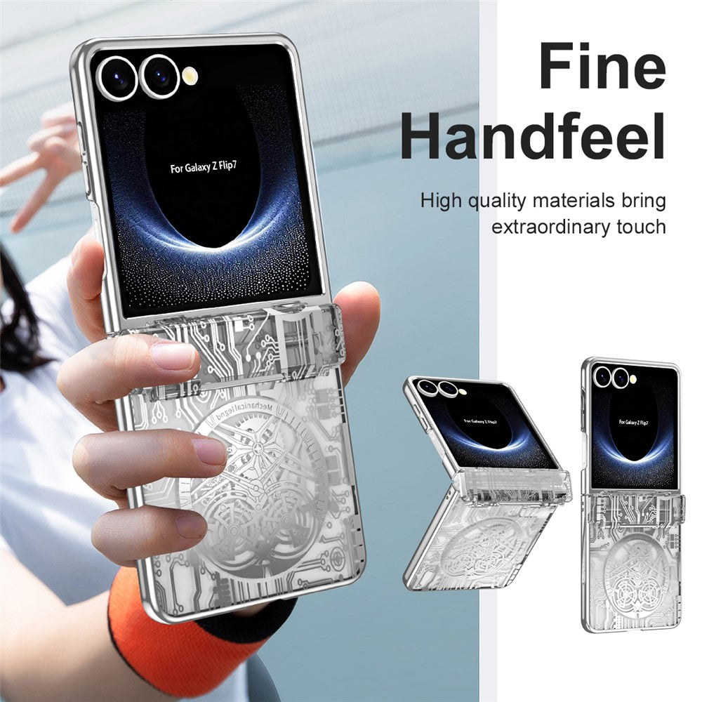 Galaxy Z Flip7 5G Mechanical Legend Series Schutzhülle – Robust, mit Schutzfolie aus gehärtetem Glas