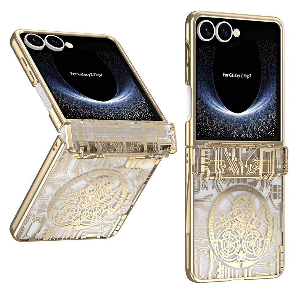Galaxy Z Flip7 5G Mechanical Legend Series Schutzhülle – Robust, mit Schutzfolie aus gehärtetem Glas