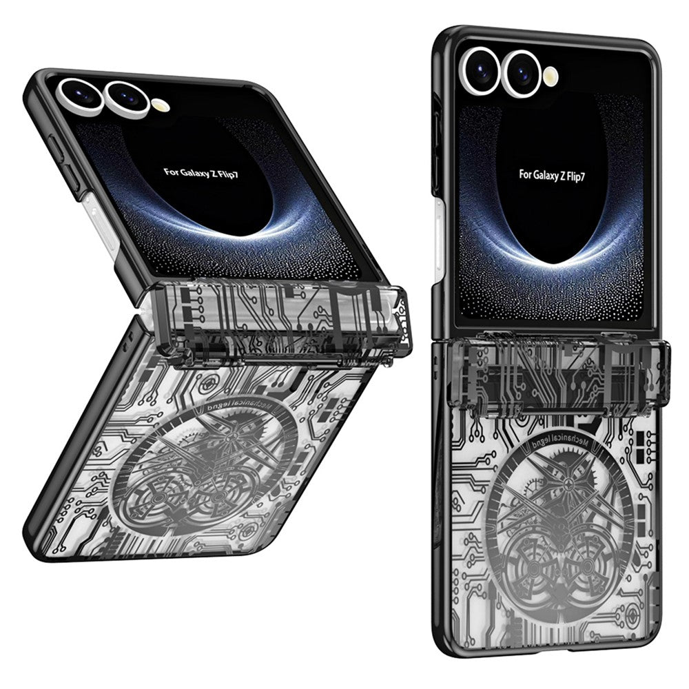 Galaxy Z Flip7 5G Mechanical Legend Series Schutzhülle – Robust, mit Schutzfolie aus gehärtetem Glas