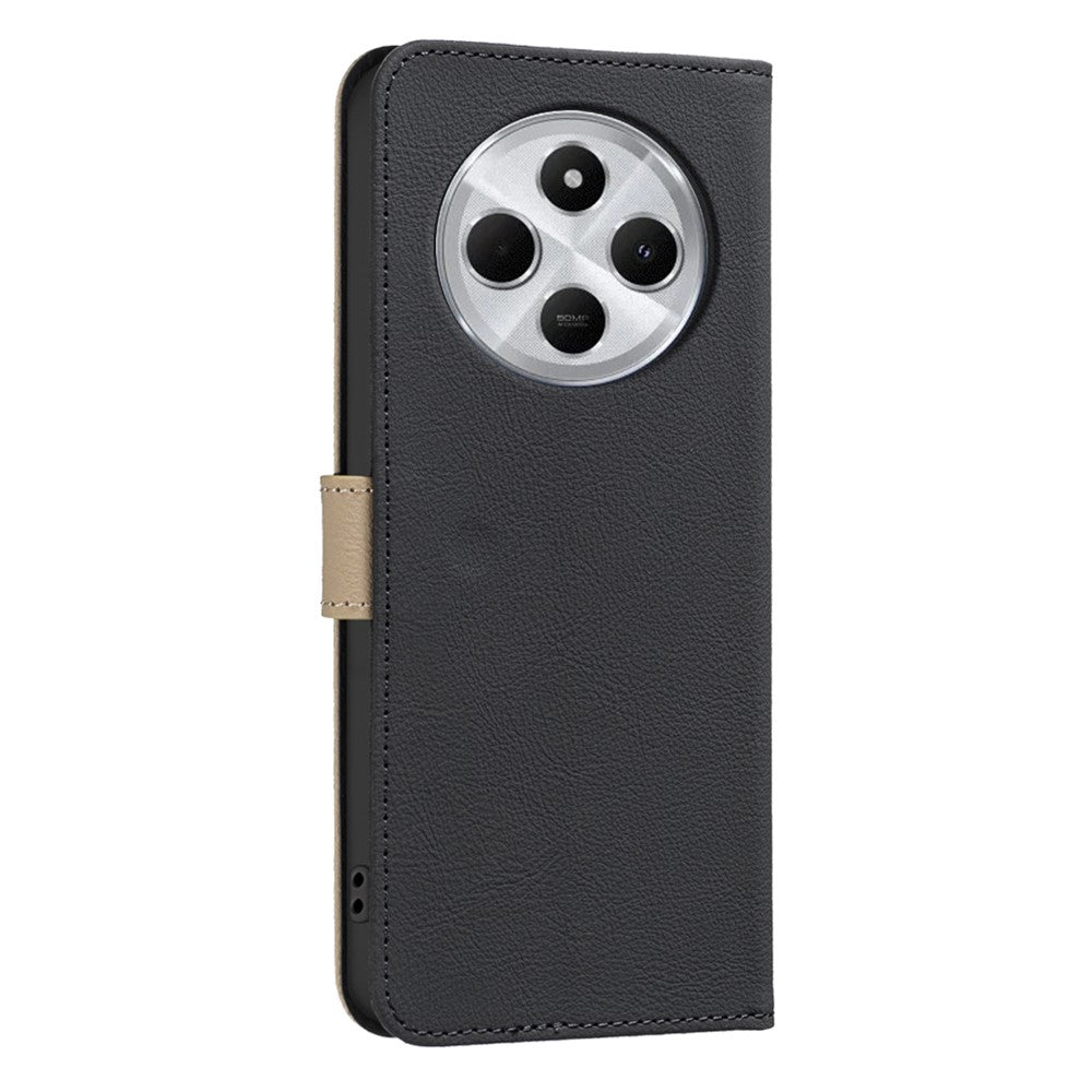 BINFEN COLOR For Xiaomi Redmi 14C 4G / Xiaomi Poco C75 4G Leather Case  BF36 Floral Pattern Phone Cover RFID Blocking Wallet Stand