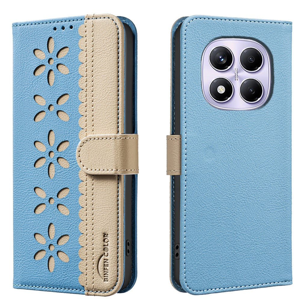 BINFEN COLOR For Xiaomi Redmi Note 14 Pro 4G Leather Case  BF36 Floral Pattern Phone Cover RFID Blocking Wallet Stand