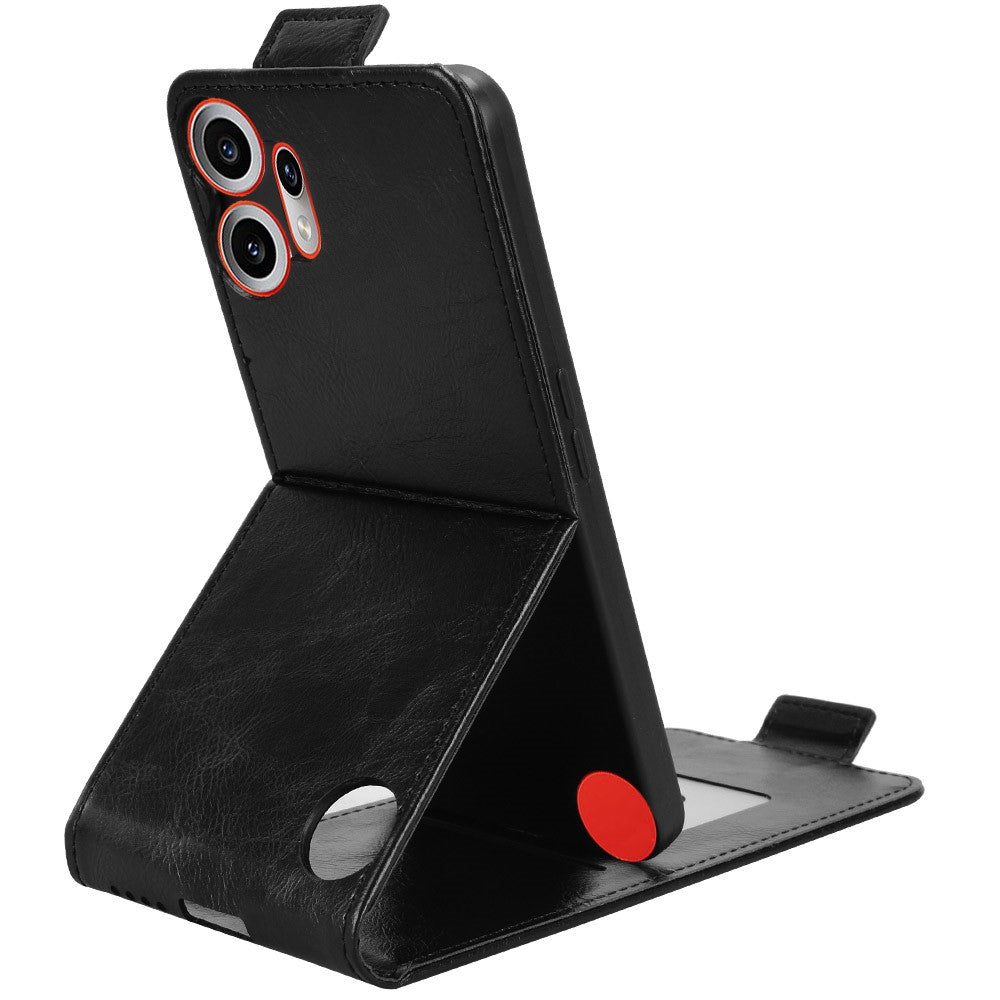 For Nothing CMF Phone 2 Pro Stand Case Magnetic Clasp Vertical Flip Leather Phone Cover with Card Holder