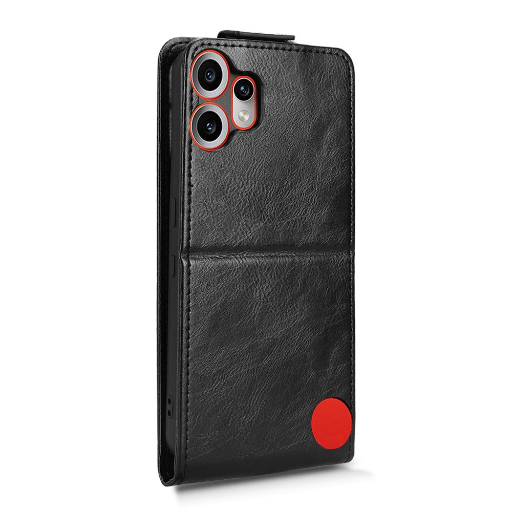 For Nothing CMF Phone 2 Pro Stand Case Magnetic Clasp Vertical Flip Leather Phone Cover with Card Holder