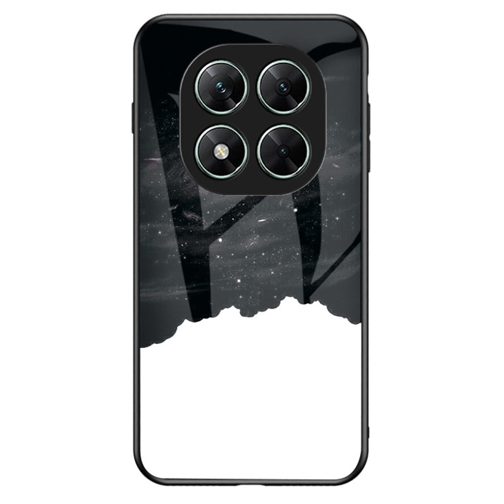 For Xiaomi Poco X7 5G / Redmi Note 14 Pro 5G Case Starry Sky Pattern Tempered Glass Phone Cover