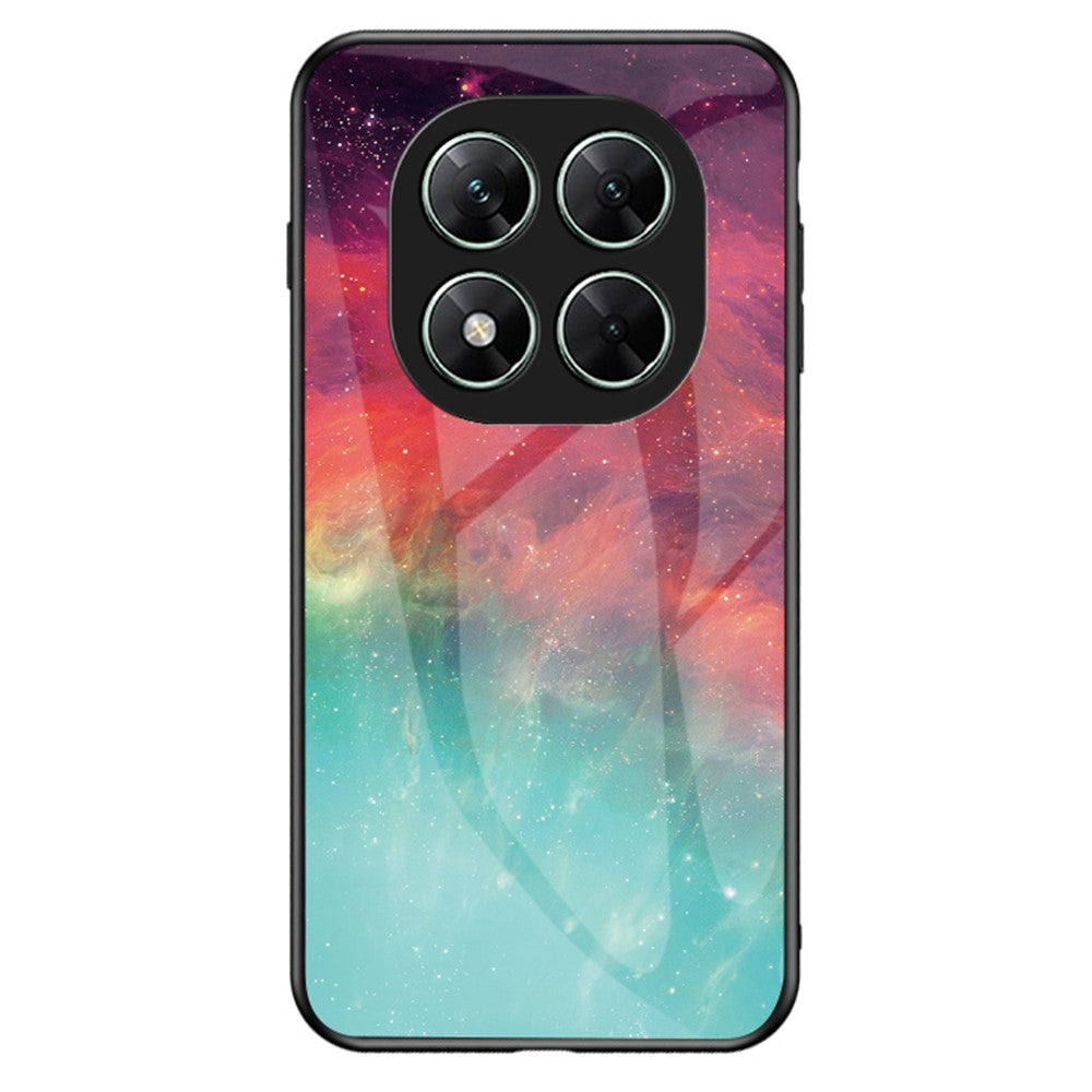 For Xiaomi Poco X7 5G / Redmi Note 14 Pro 5G Case Starry Sky Pattern Tempered Glass Phone Cover