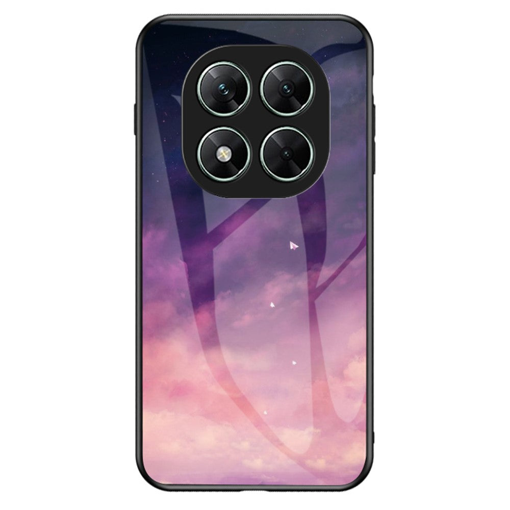 For Xiaomi Poco X7 5G / Redmi Note 14 Pro 5G Case Starry Sky Pattern Tempered Glass Phone Cover