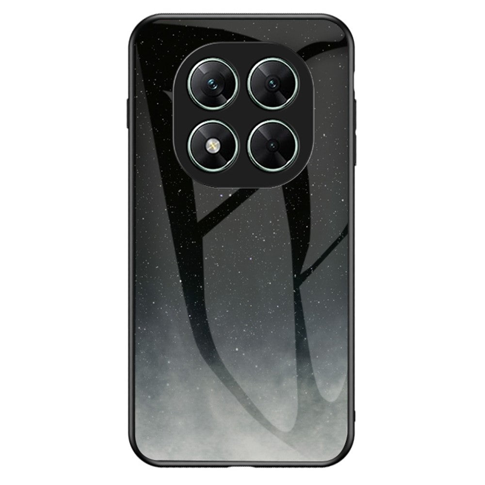 For Xiaomi Poco X7 5G / Redmi Note 14 Pro 5G Case Starry Sky Pattern Tempered Glass Phone Cover