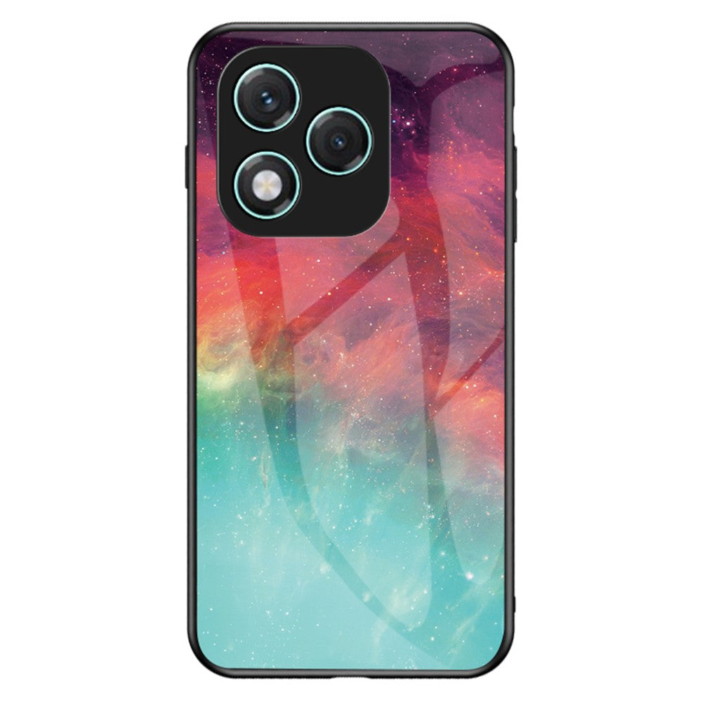 For Honor 400 Lite 5G Case Starry Sky Pattern Tempered Glass Phone Cover