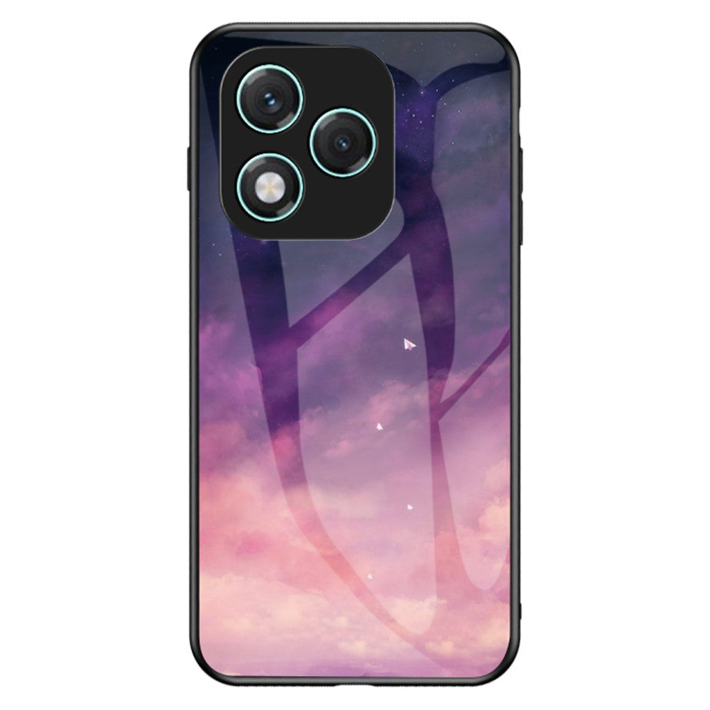 For Honor 400 Lite 5G Case Starry Sky Pattern Tempered Glass Phone Cover